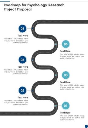 Roadmap For Psychology Research Project Proposal One Pager Sample Example Document Slide01