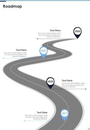 Roadmap Proposal For Data Analysis In Research Project One Pager Sample Example Document Slide01