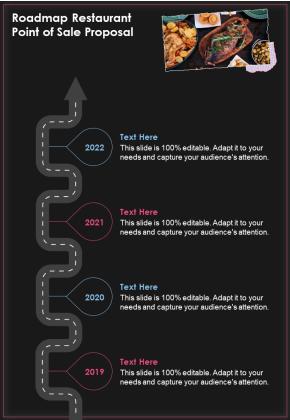 Roadmap Restaurant Point Of Sale Proposal One Pager Sample Example Document Slide01