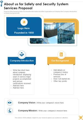 Safety And Security System Services Proposal Example Document Report Doc Pdf Ppt Slide09