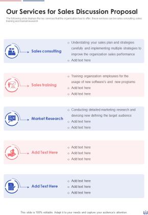 Sales Discussion Proposal Example Document Report Doc Pdf Ppt Slide05