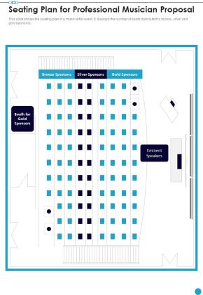 Seating Plan For Professional Musician Proposal One Pager Sample Example Document Slide01