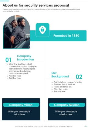 Security Services Proposal Example Document Report Doc Pdf Ppt Slide09