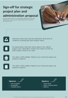 Strategic Project Plan And Administration Proposal Example Document Report Doc Pdf Ppt Slide20