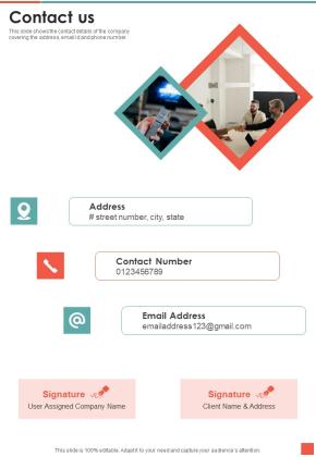 TV Promotion Proposal Contact Us One Pager Sample Example Document Slide01