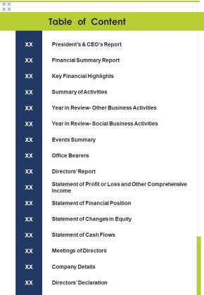 Table Of Content Template 39 One Pager Documents Slide01