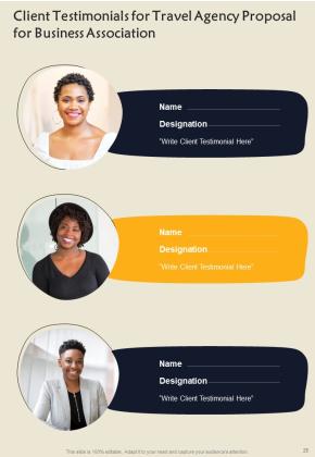 Travel Agency Proposal For Business Association Example Document Report Doc Pdf Ppt Slide25