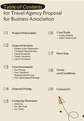 Travel Agency Proposal For Business Association Example Document Report Doc Pdf Ppt Slide03