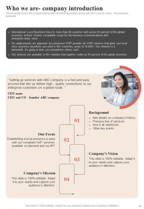 Voice Over Internet Protocol Request Proposal Example Document Report Doc Pdf Ppt Slide13