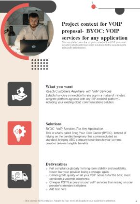 Voice Over Internet Protocol Request Proposal Example Document Report Doc Pdf Ppt Slide04