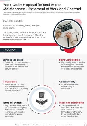 Work Order Proposal For Real Estate Maintenance Example Document Report Doc Pdf Ppt Slide24