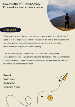Travel Agency Proposal For Business Association Example Document Report Doc Pdf Ppt