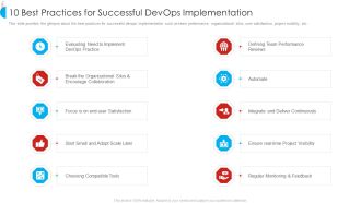 10 Best Practices For Successful Devops Implementation Slides PDF