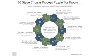 10 Stage Circular Process Puzzle For Product Improvement Ppt PowerPoint Presentation Design Ideas