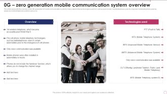 1G To 5G Wireless Communication System IT 0G Zero Generation Mobile Communication System Overview Sample PDF