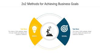 2X2 Methods For Achieving Business Goals Ppt PowerPoint Presentation File Example PDF