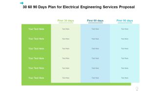 30 60 90 Days Plan For Electrical Engineering Services Proposal Ppt Infographics Display PDF