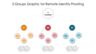 3 Groups Graphic For Remote Identity Proofing Ppt PowerPoint Presentation Gallery Background Designs PDF