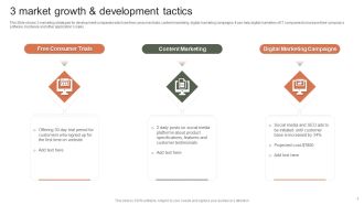 3 Market Growth And Development Tactics Icons PDF