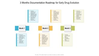 3 Months Documentation Roadmap For Early Drug Evolution Infographics