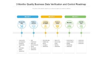 3 Months Quality Business Data Verification And Control Roadmap Mockup