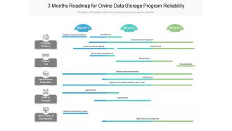3 Months Roadmap For Online Data Storage Program Reliability Background