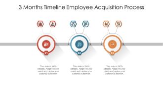 3 Months Timeline Employee Acquisition Process Ppt PowerPoint Presentation Gallery Graphics Example PDF