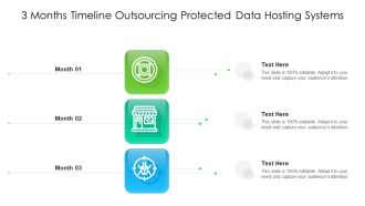 3 Months Timeline Outsourcing Protected Data Hosting Systems Ppt PowerPoint Presentation File Slides PDF