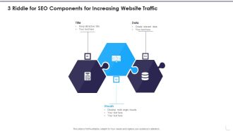 3 Riddle For SEO Components For Increasing Website Traffic Icons PDF