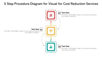 3 Step Procedure Diagram For Visual For Cost Reduction Services Ppt PowerPoint Presentation File Diagrams PDF