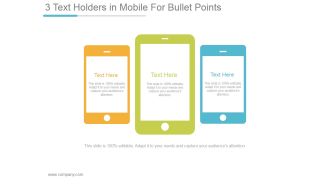 3 Text Holders In Mobile For Bullet Points Ppt PowerPoint Presentation Visual Aids