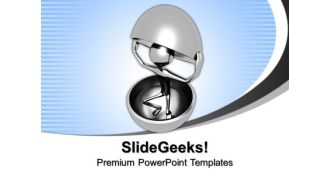 3d Man Coming Out From Shell PowerPoint Templates And PowerPoint Themes 1012