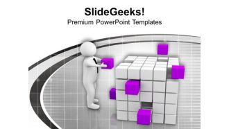 3d Man With Box Shapes And Cubes PowerPoint Templates Ppt Backgrounds For Slides 0713