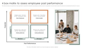 4 Box Matrix To Assess Employee Past Performance Ppt Outline Ideas PDF