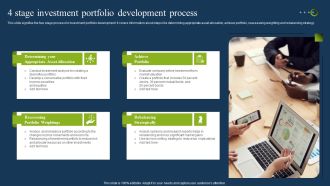 4 Stage Investment Portfolio Development Process Ppt PowerPoint Presentation Gallery File Formats PDF