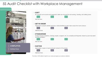 5S Audit Checklist With Workplace Management Professional PDF