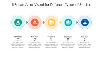 5 Focus Area Visual For Different Types Of Studies Ppt Professional Designs PDF