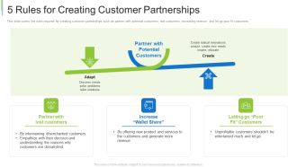 5 Rules For Creating Customer Partnerships Ppt Model Guide PDF