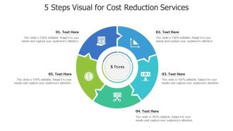 5 Steps Visual For Cost Reduction Services Ppt PowerPoint Presentation Gallery Professional PDF