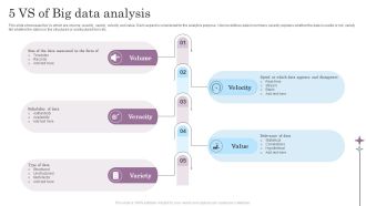 5 Vs Of Big Data Analysis Infographics PDF
