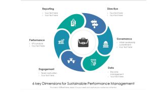 6 Key Dimensions For Sustainable Performance Management Ppt PowerPoint Presentation File Structure PDF