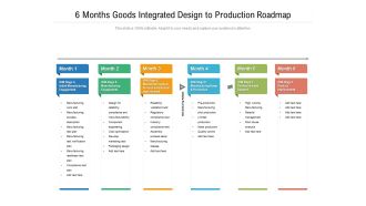 6 Months Goods Integrated Design To Production Roadmap Professional