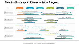 6 Months Roadmap For Fitness Initiative Program Slides