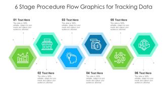 6 Stage Procedure Flow Graphics For Tracking Data Ppt PowerPoint Presentation Gallery Icon PDF