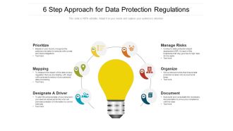 6 Step Approach For Data Protection Regulations Ppt PowerPoint Presentation Pictures Information PDF