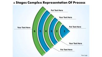 6 Stages Complex Representation Of Process Good Business Plan Examples PowerPoint Templates
