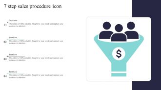 7 Step Sales Procedure Icon Infographics PDF