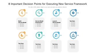 8 Important Decision Points For Executing New Service Framework Ppt PowerPoint Presentation File Vector PDF