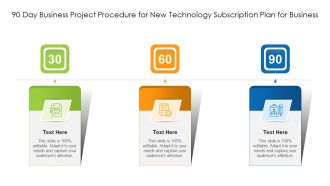 90 Day Business Project Procedure For New Technology Subscription Plan For Business Ppt PowerPoint Presentation File Topics PDF
