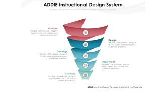 ADDIE Instructional Design System Ppt PowerPoint Presentation File Display PDF